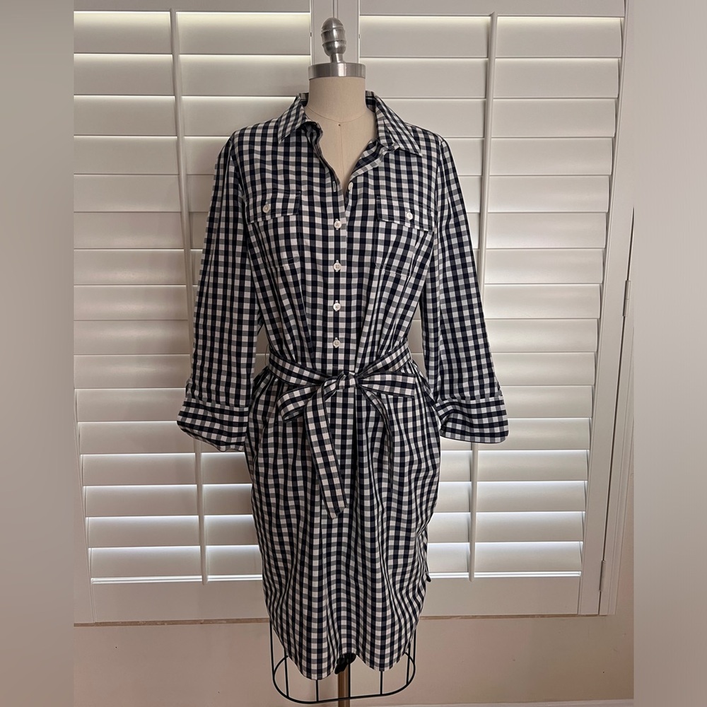 Vineyard Vines size 6 Black Gingham Dress